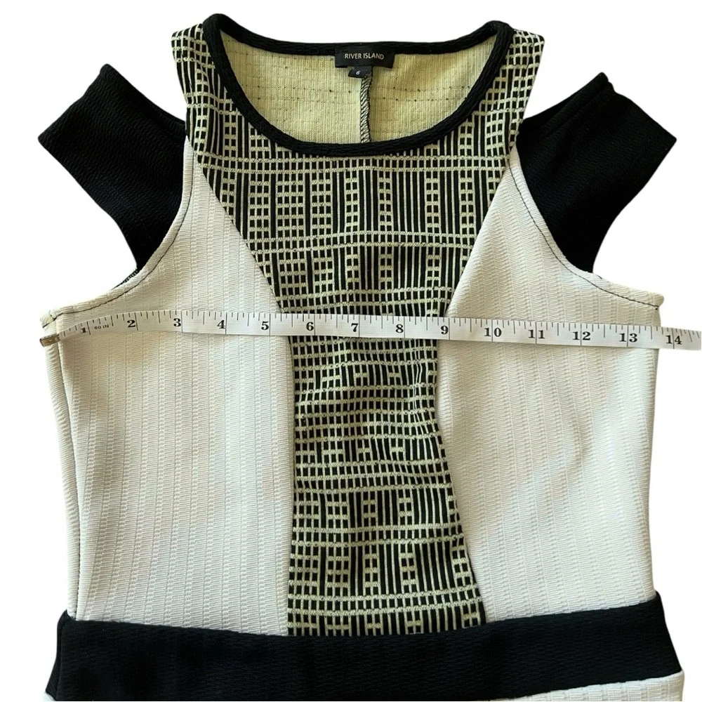 River Island | Black and White Women's Dress Size Medium 6 - Picture 13 of 15